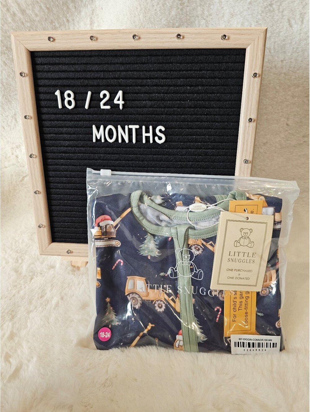 NIB 18/24 bamboo zippy christmas heavy machinery